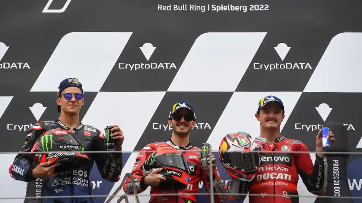 Hasil MotoGP Austria 2022, Pecco Bagnaia Juara, Fabio Quartararo Podium 2