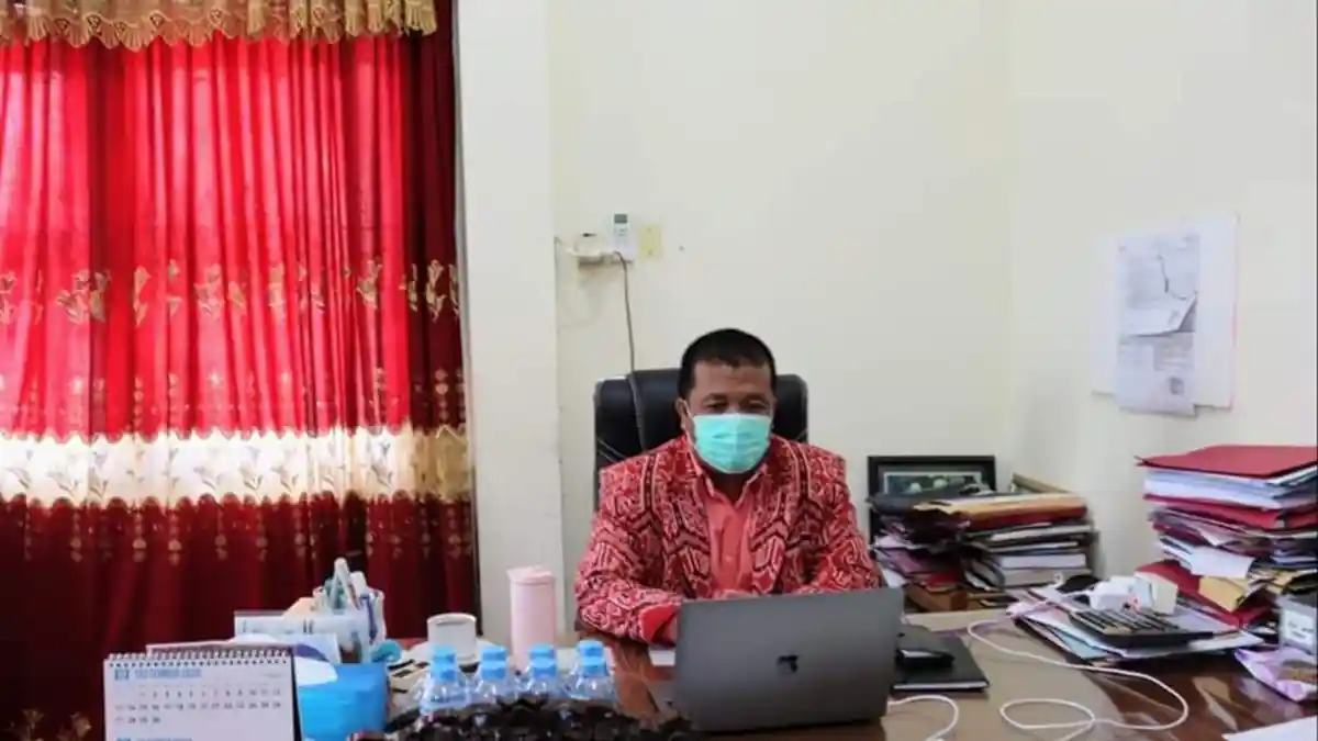 Ketua DPRD Landak Ikut Rapat Bersama Kemendagri Secara Virtual