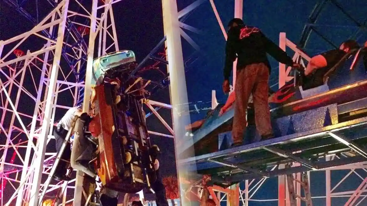 Wahana Roller Coaster Menggelincir, Dua Orang Terjatuh dari Ketinggian Lebih dari 10 Meter