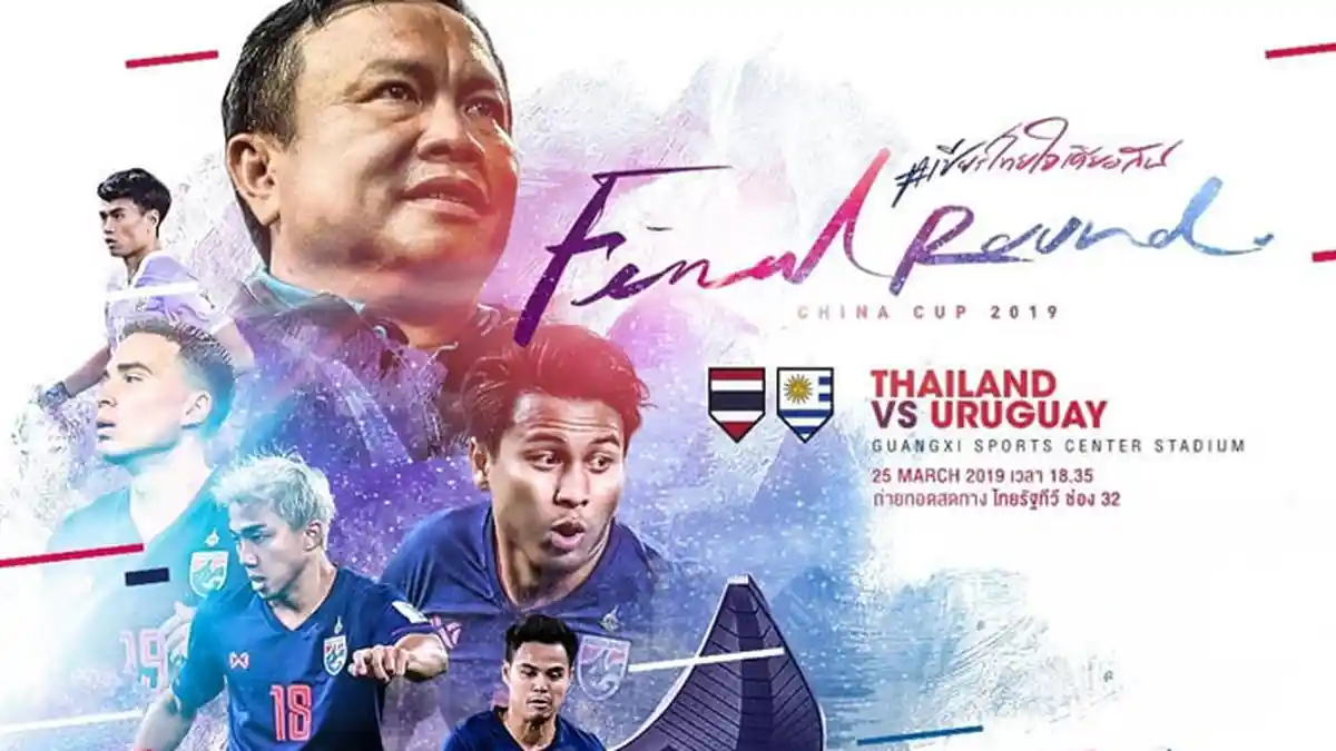 Jadwal & Prediksi Thailand vs Uruguay Final China Cup 2019 Senin Jam 18.30 Gajah Putih Kian Menguat