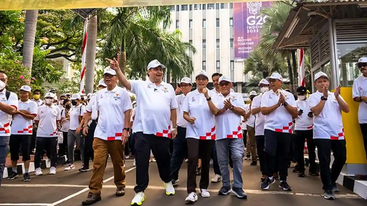 Semarak Perayaan HUT RI ke-77 dan HUT ke-56 Kemenko Perekonomian, Menko Airlangga Resmikan EkonIcon