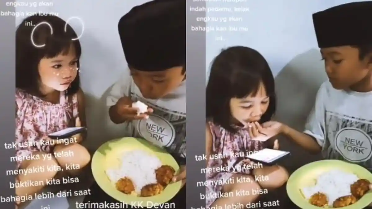 VIRAL Video Bocah Terlihat Sabar Menyuapi Adiknya, sang Ibu Ungkap Hal Ini