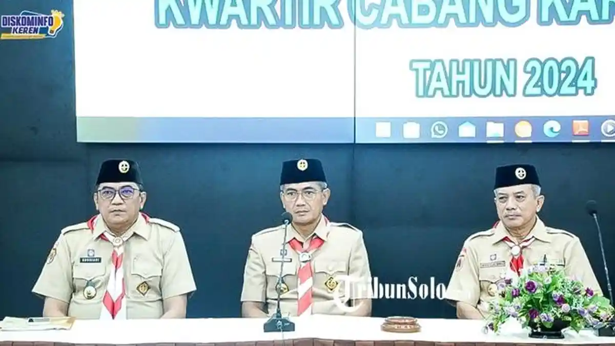 Pj Bupati Timotius Suryadi Buka Musyawarah Cabang XI Gerakan Pramuka Kwartir Cabang Karanganyar 2024