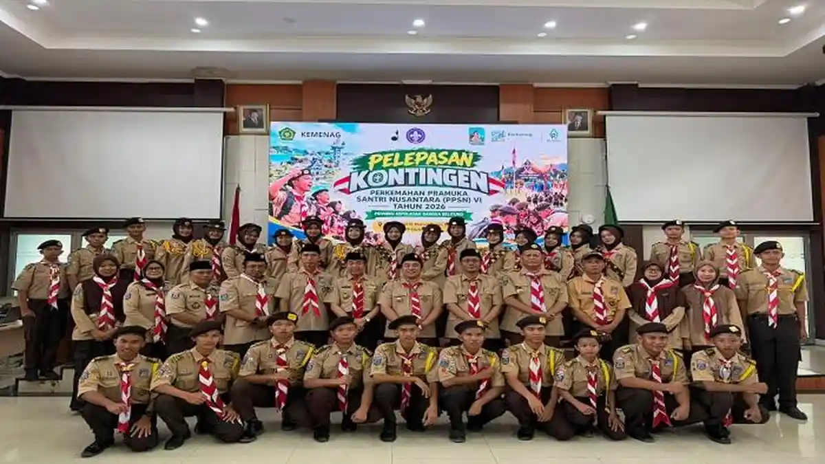 Kontingen PPSN VI Babel Dilepas ke Malang, Santri Diingatkan Jaga Nama Baik Daerah