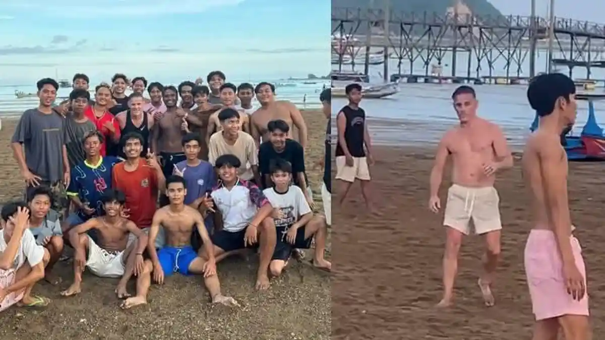 John Herdman Unjuk Skill Main Bola Bareng Warga Lokal usai Memimpin Timnas Indonesia