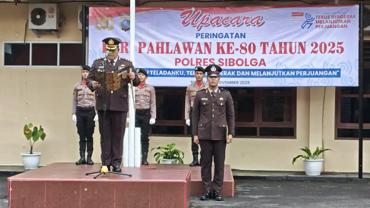 Upacara Peringatan ke-80 Hari Pahlawan, Kapolres Sibolga: Para Pahlawan Jadikan Teladan
