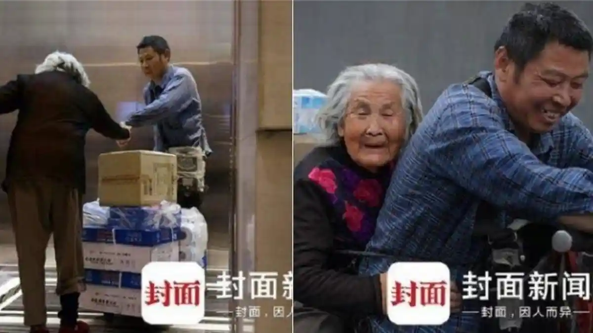 Kisah Seorang Kurir Bawa Ibunya yang Idap Alzheimer Bekerja Setiap Hari, Alasannya Begitu Menyentuh