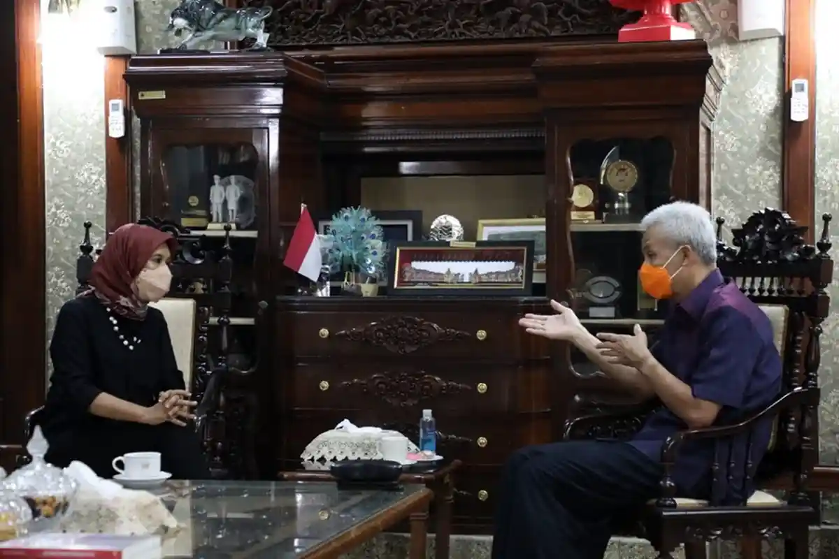 Najelaa Shihab Temui Gubernur Ganjar Pranowo, Ajak Berkolaborasi Tingkatkan Pendidikan di Jateng