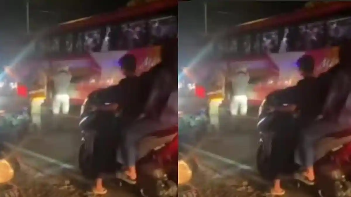 Polisi Cari Indentitas Pengendara Motor yang Hadang 2 Bus yang Lawan Arus di Lamongan