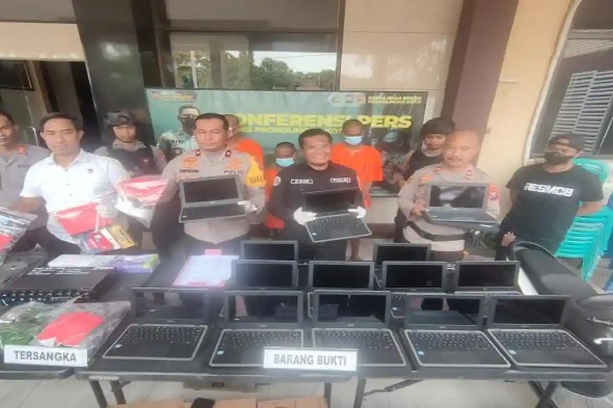 Curi 15 Laptop, Komplotan Pembobol Sekolah di Kota Probolinggo Diringkus Polisi