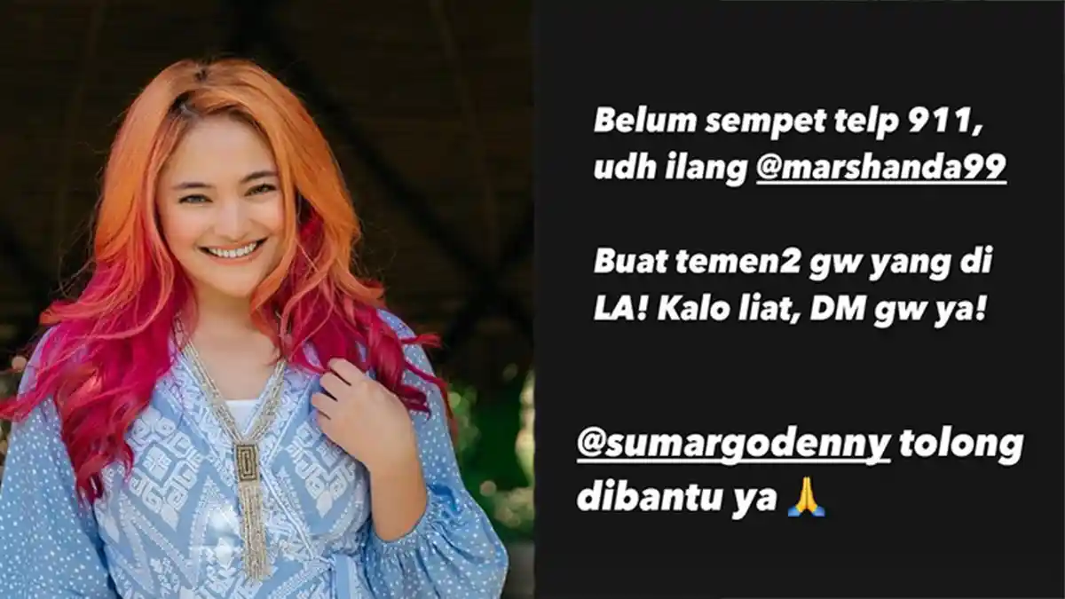 Benarkah Marshanda Hilang di LA? Sahabat Minta Bantuan Denny Sumargo: Tolong