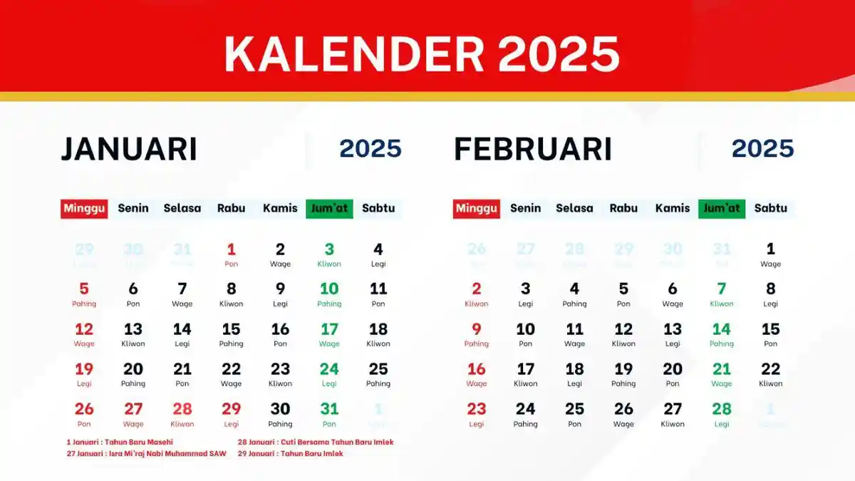 Kapan Libur Tahun Baru Imlek 2025 ? Daftar Libur Nasional dan Cuti Bersama Kalender 2025