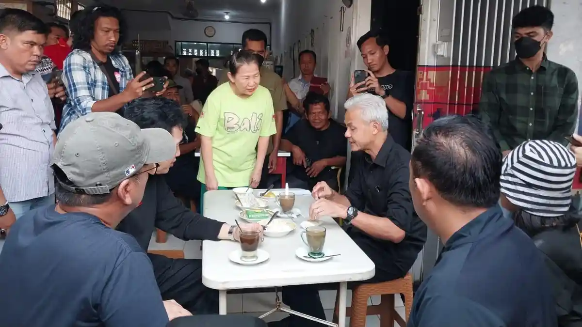 Kesan Warga Bandar Lampung Bertemu Ganjar Prabowo di Warung Kopi
