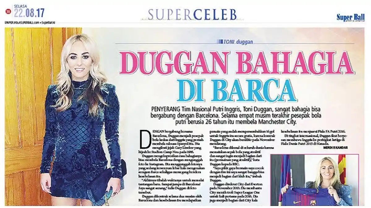 Toni Duggan Senang Bergabung dengan Barcelona