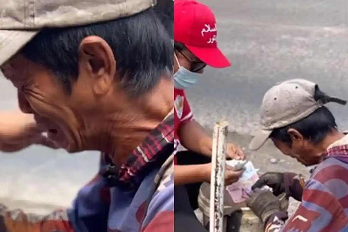 Pantas Pak Supri Pemungut Paku Nangis Dapat Uang di Ember, Penghasilan Cuma Rp10 Ribu Sehari