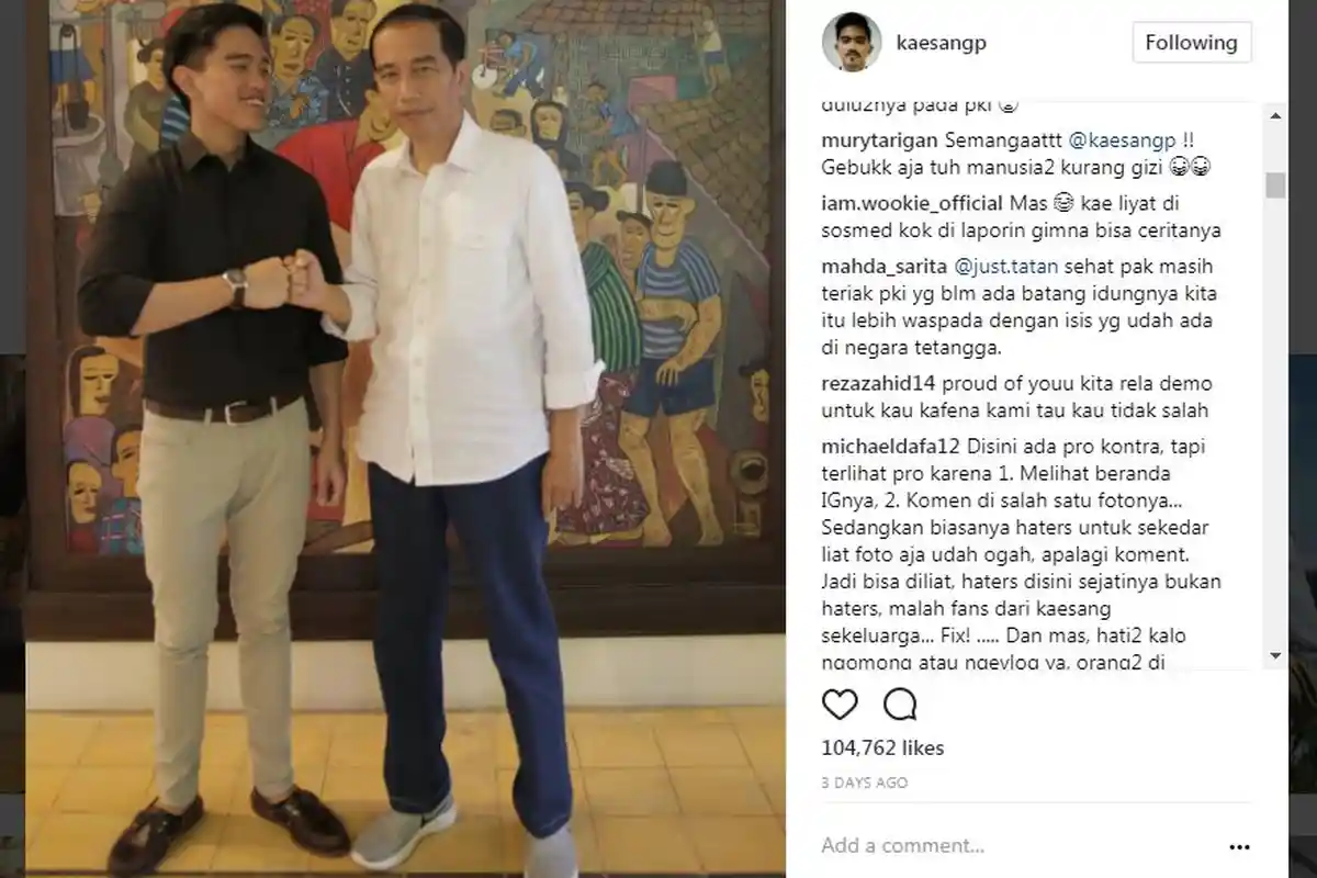 Dilaporkan ke Polisi, Instagram Kaesang Dibanjiri Dukungan dari Warganet!