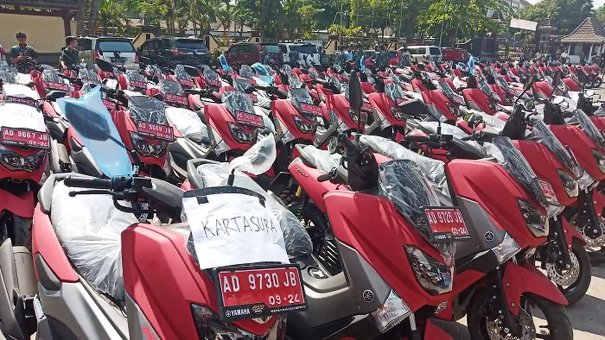 Di Sukoharjo, 179 Kades hingga Camat Digelontor Motor Dinas Yamaha NMAX Berwarna Merah