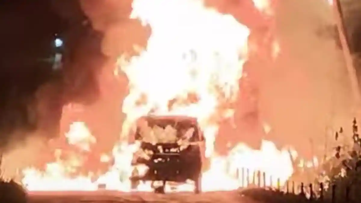 Mobil Pickup Muatan Solar Milik Warga di Mesuji OKI Hangus Terbakar, Diduga Akibat Korsleting