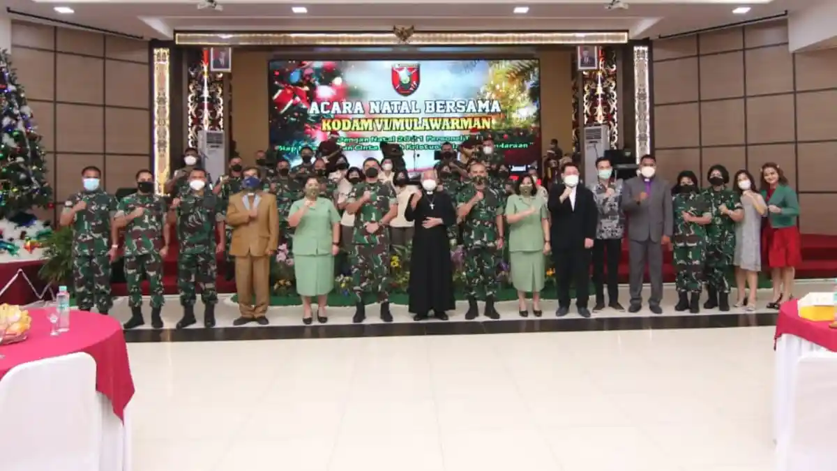 Dua Tahun tak Digelar Imbas Pandemi Covid-19, Kodam VI Mulawarman Rayakan Natal Bersama