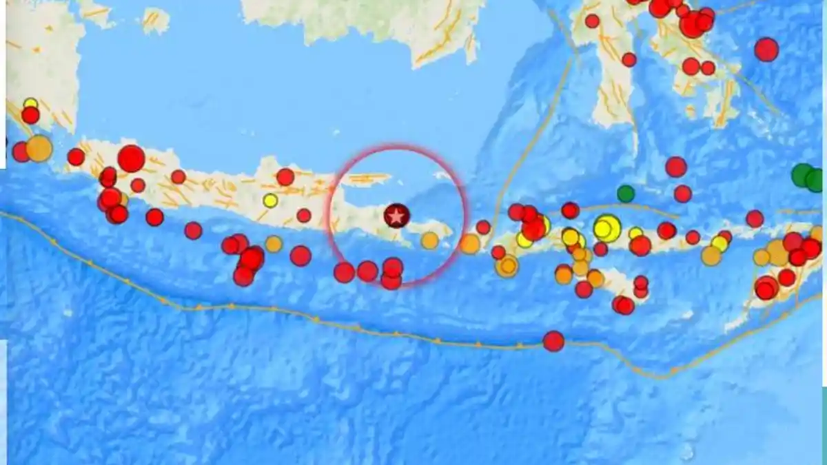 Baru Saja Gempa Bumi dengan SR 2.6 Menguncang Wilayah Bali Sea, Indonesia BMKG: Kedalaman 10Km