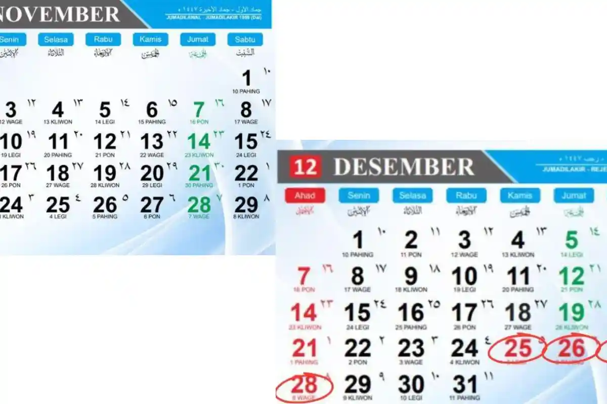 Siap-siap Long Weekend! Cek Kalender 2025 November-Desember, Nikmati Liburan Akhir Tahun