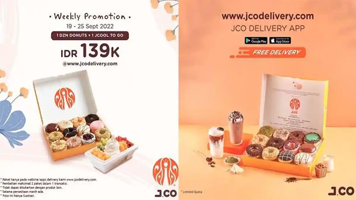 Promo JCO Hari Ini 19 September 2022, 1 Lusin Donuts + Jcool To Go Rp ...