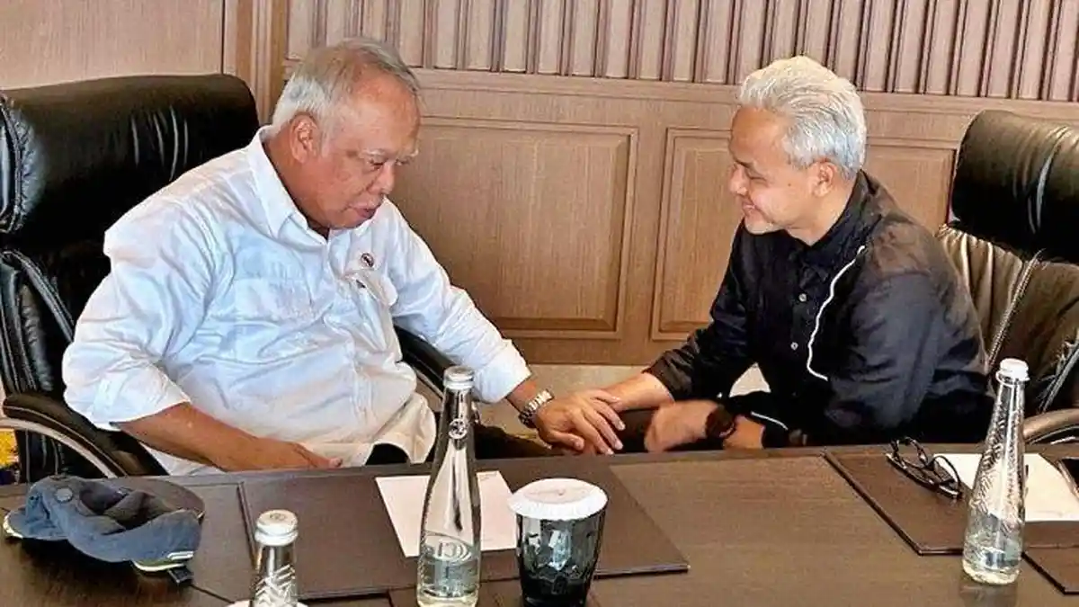 Pertemuan Menteri Basuki Hadimuljono dan Ganjar Viral di Twitter, Warganet: Ada Apa dengan Pak Bas?
