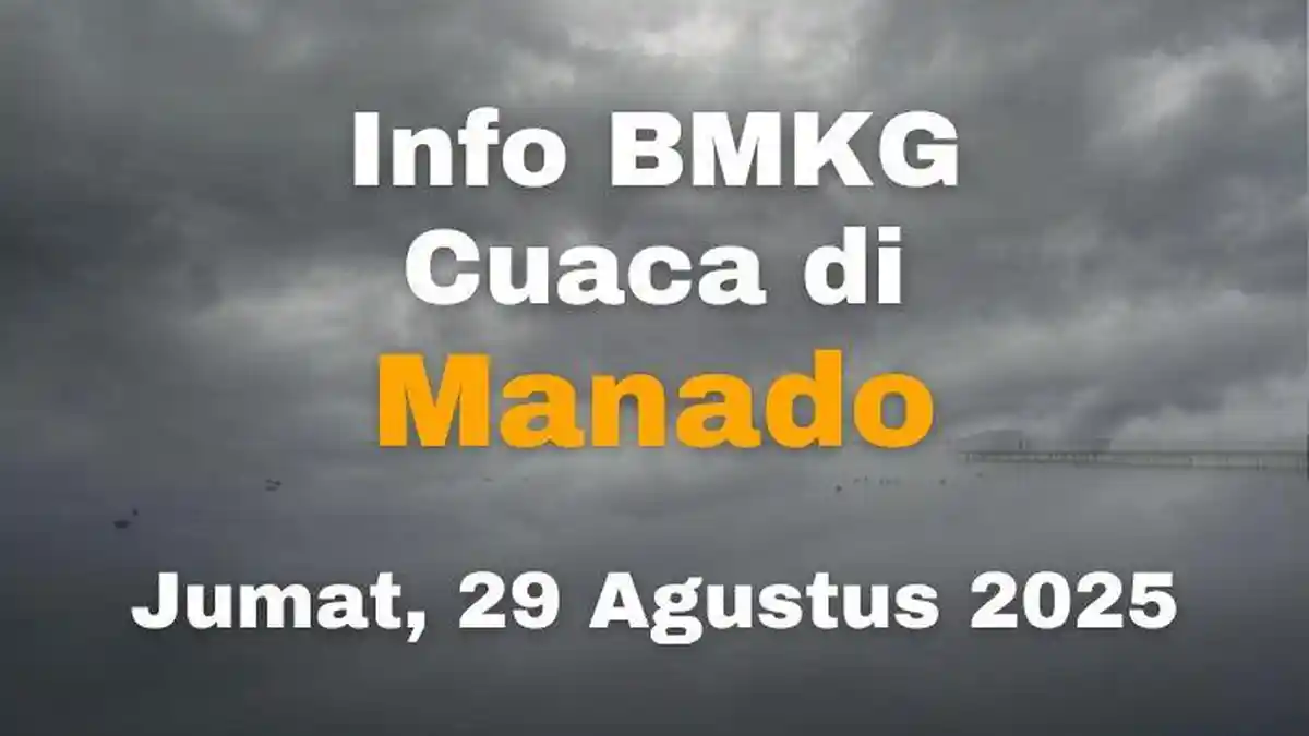 Info BMKG Cuaca di Manado Sulawesi Utara Jumat, 29 Agustus 2025