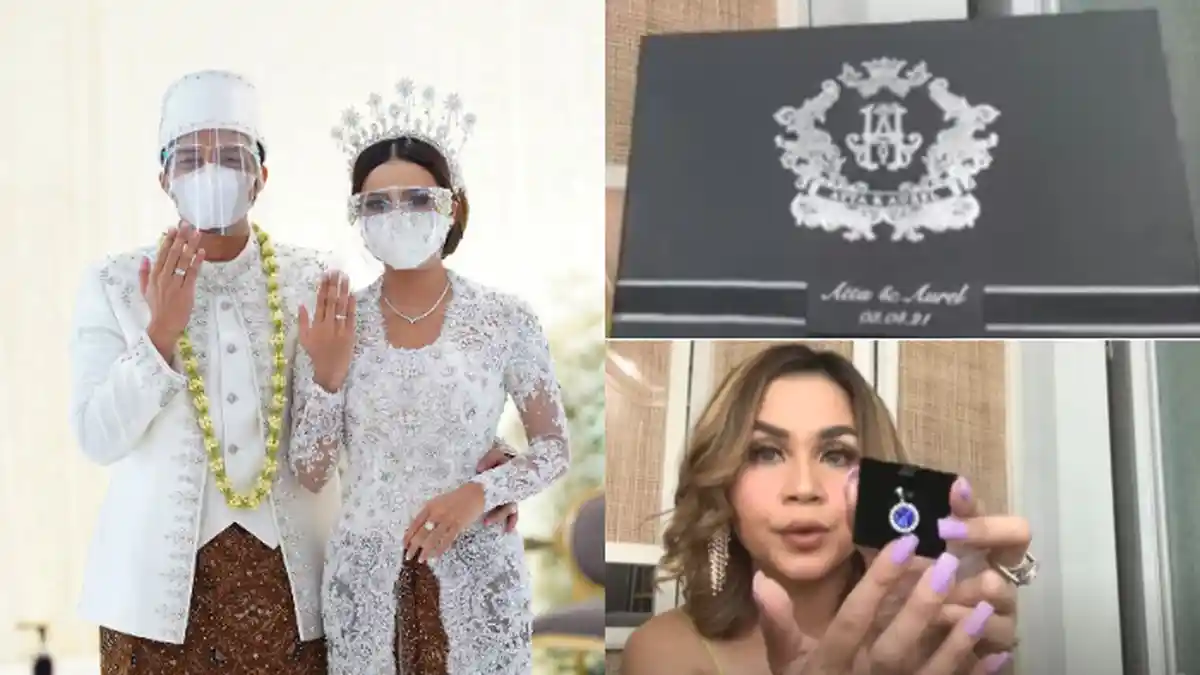 Melaney Ricardo Unboxing Suvenir Pernikahan Atta & Aurel, Perhiasan Mewah hingga Camilan Tradisional