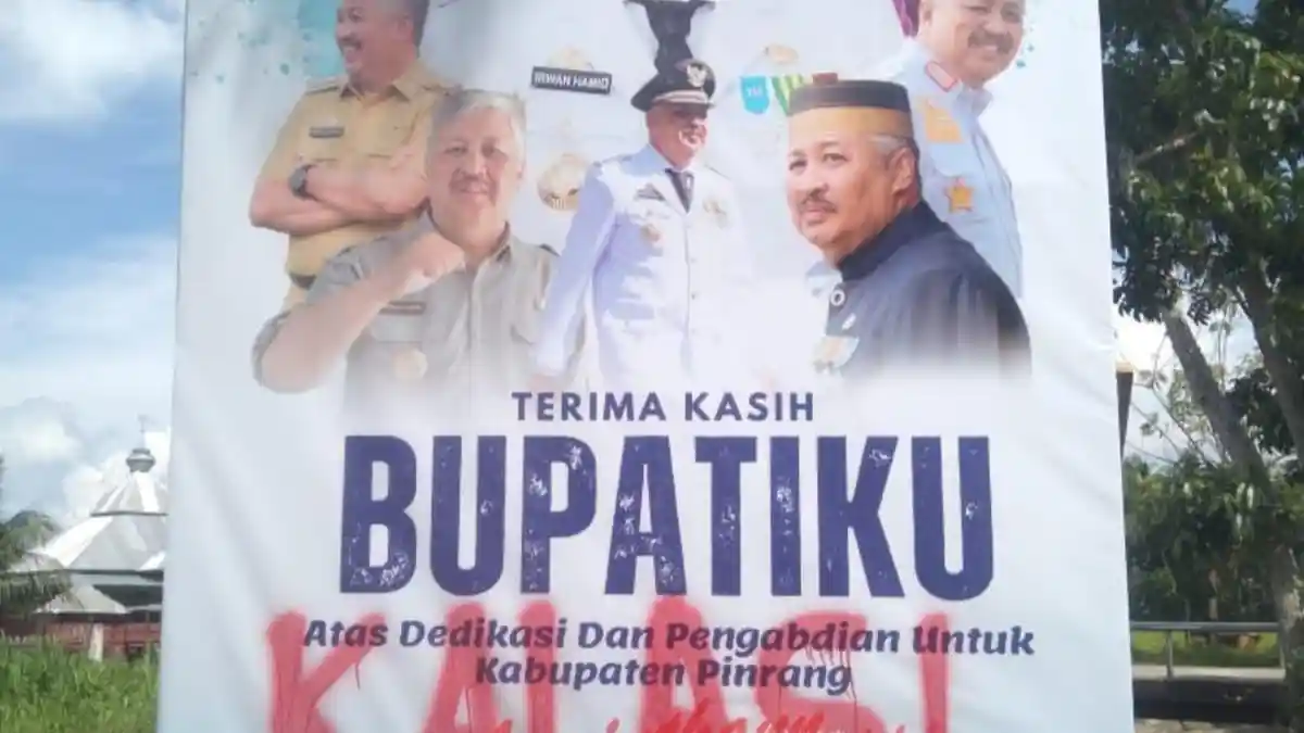 Polisi Selidiki Kasus Vandalisme Baliho Bupati Pinrang, Panggil 2 Orang Terduga Pelaku
