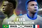 Live TVRI Malam Ini, Jadwal Bola Brasil vs Prancis Jelang Piala Dunia 2026, Duel Mbappe vs Vinicius