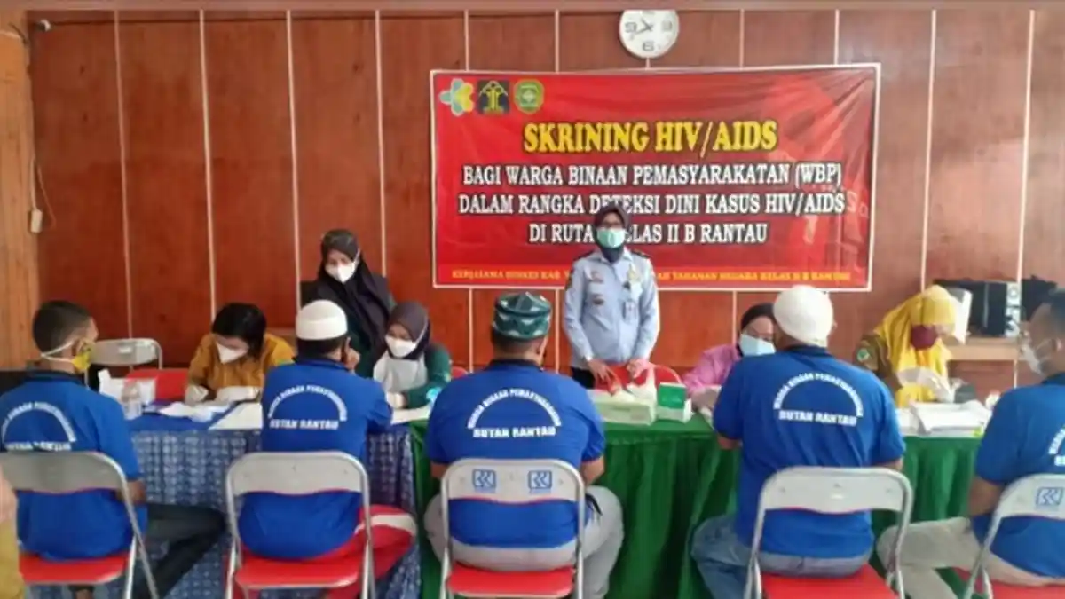 Warga Binaan Rutan Kelas IIB Rantau Jalani Screening Penularan TBC dan HIV/AIDS