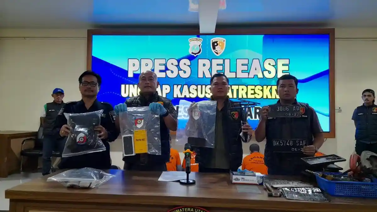 Polres Tanah Karo Ungkap Sindikat Curanmor dengan Modus Ganti Nomor Mesin dan Rangka