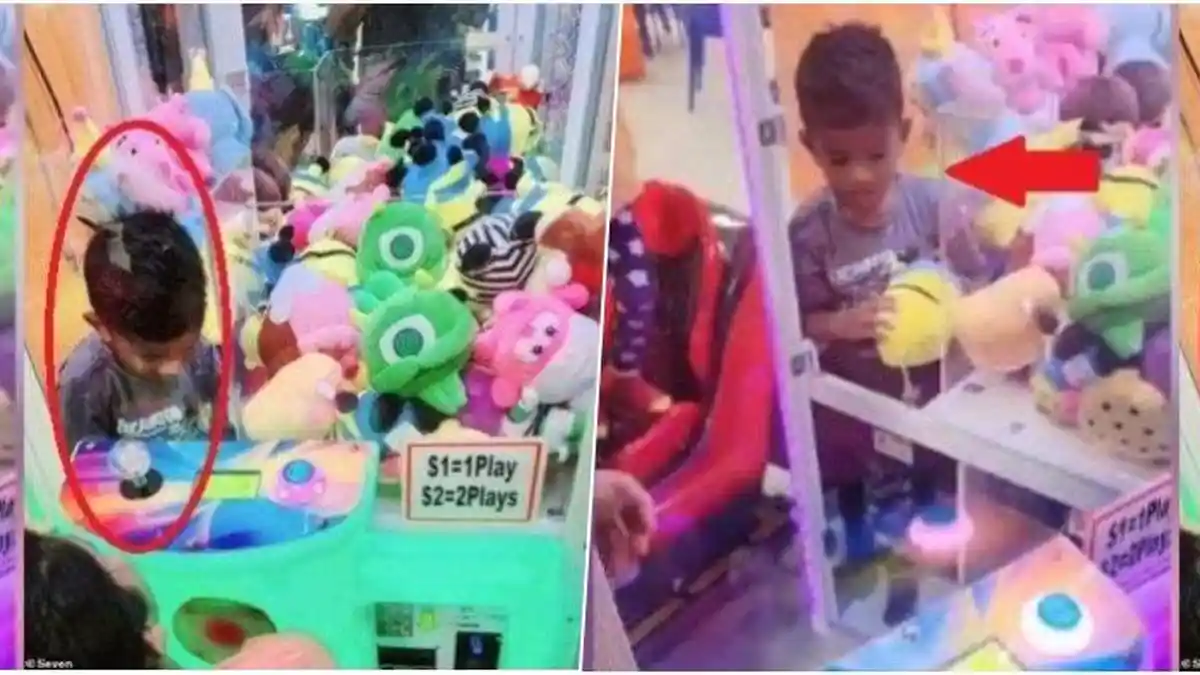 Gegara Inginkan Boneka Minion, Balita Ini Terjebak Dalam Mesin Capit