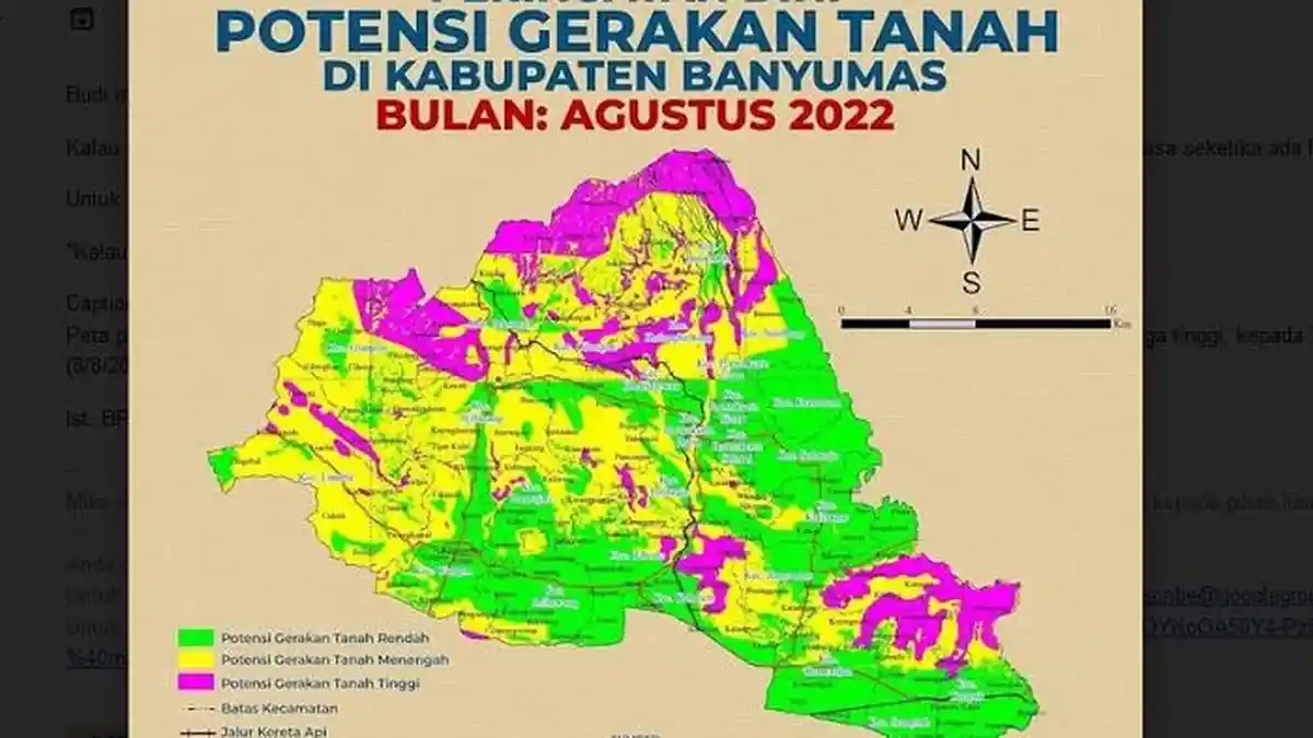 Ada 15 Kecamatan di Banyumas Berpotensi Terdampak Bencana Pergerakan Tanah