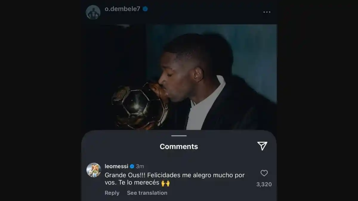 Reaksi Messi setelah Dembele Raih Ballon d'Or, 'Kamu Pantas Mendapatkannya'