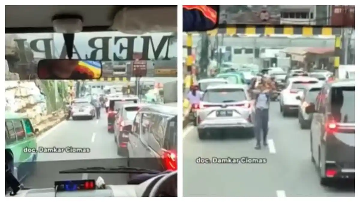 Viral Pelajar SMP di Bogor Buka Jalan Mobil Damkar yang Terjebak Macet, Aksinya Tuai Pujian