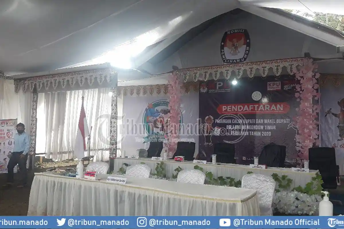 Suasana Persiapan KPU Boltim Menunggu Paslon Datang Mendaftar