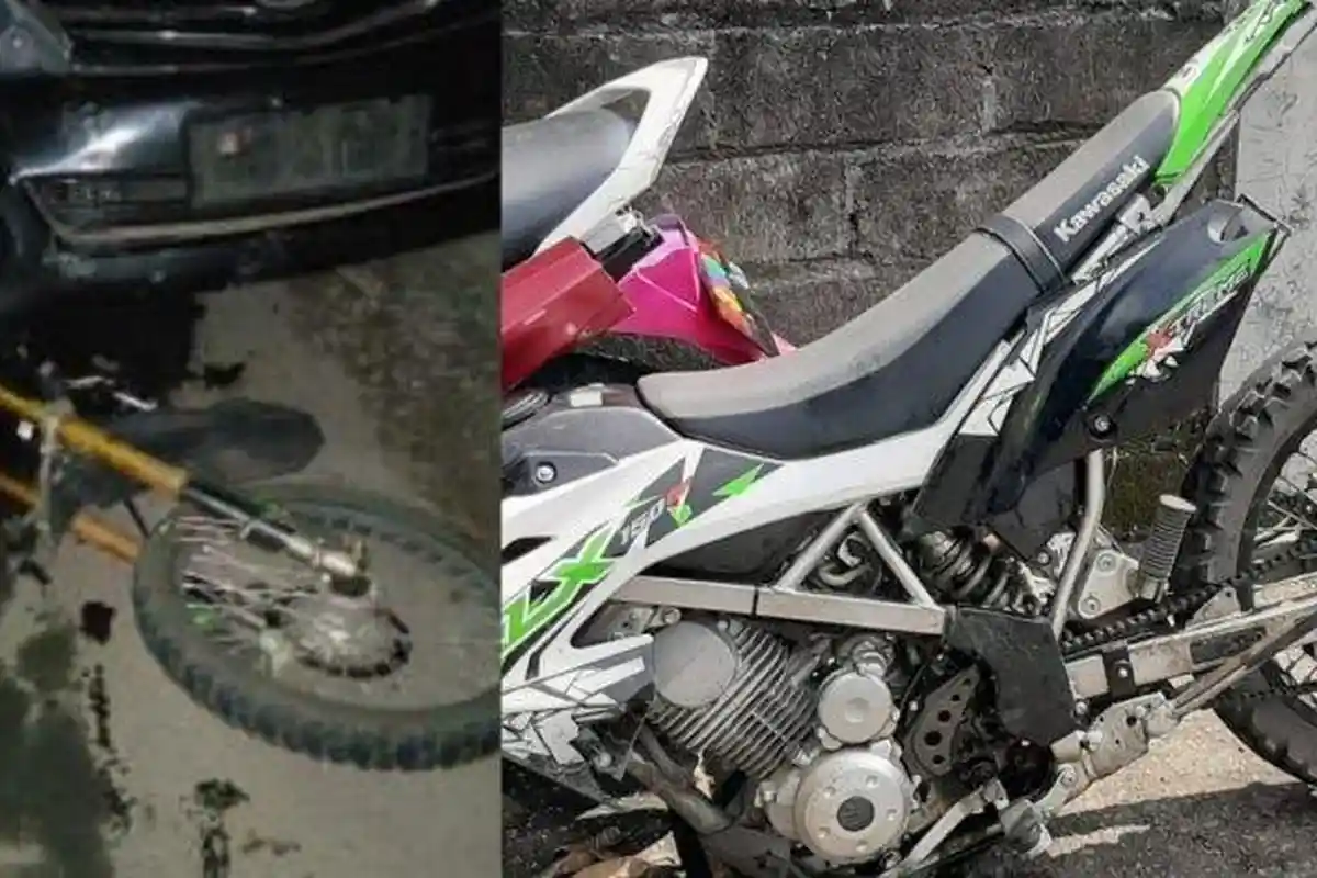 Kecelakaan Pukul 20.00 WIB, KLX Langsung Terbelah Dua Ditabrak Kijang Innova, Begini Kronologinya