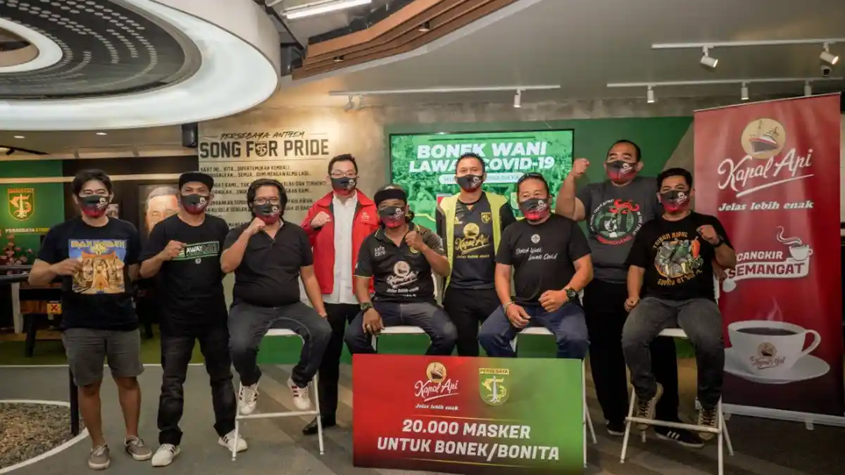 Dukung Gerakan Triwani Bonek, Kapal Api Donasikan 20 Ribu Masker