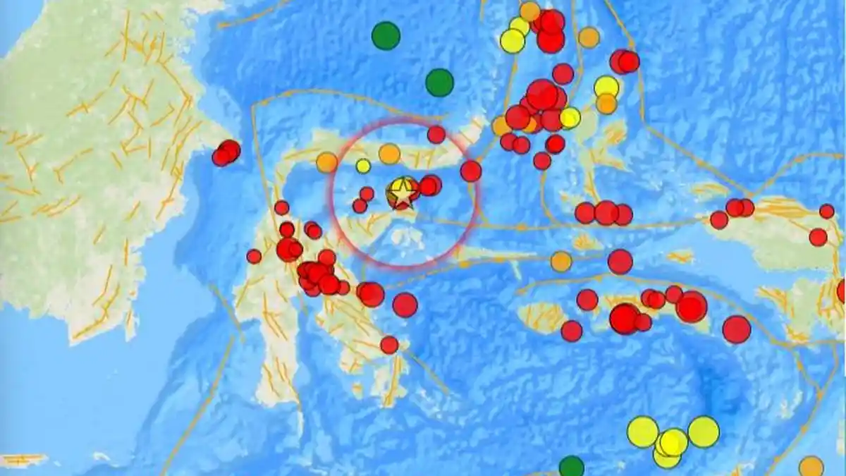 Gempa Bumi Terkini dengan SR 2,7 Menguncang Wilayah Minahasa, Indonesia BMKG: Kedalaman 10Km