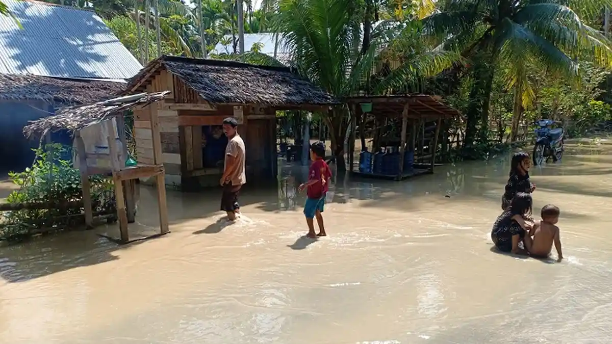 Puluhan Rumah Kembali Terendam Banjir di Matangkuli, Aceh Utara