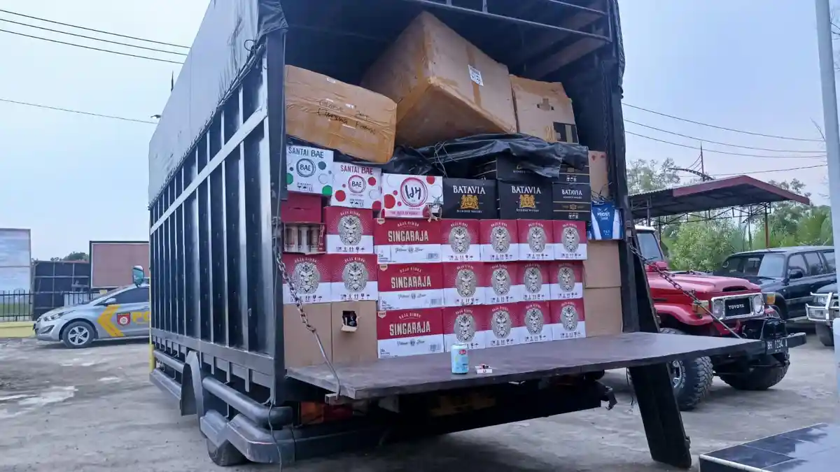 Polsek KSKP Amankan Truk Bermuatan Miras, Ini Kata Kapolres Tanjabbar