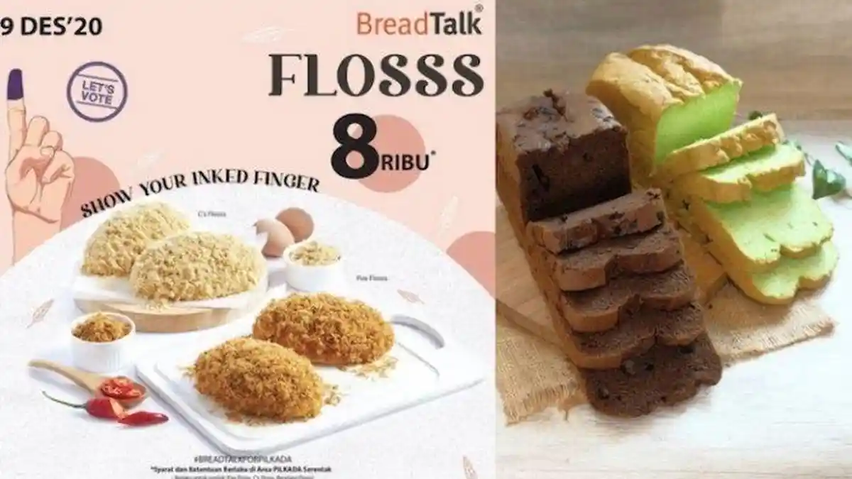 Promo Breadtalk Saat Pilkada, Cukup Tunjukkan Jari, Roti Flosss Cuma Rp 8.000 dan Diskon Roti Tawar