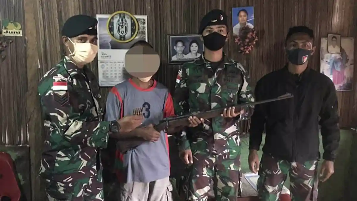 Satgas Pamtas Yonif RK 744/SYB Peroleh 15 Senpi dan 94 Munisi