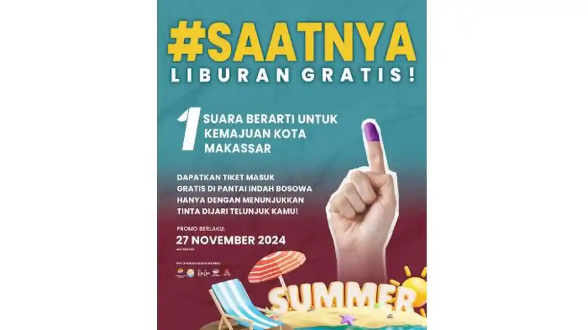 Satu Suara untuk Makassar, Satu Tiket Gratis ke Pantai Indah Bosowa