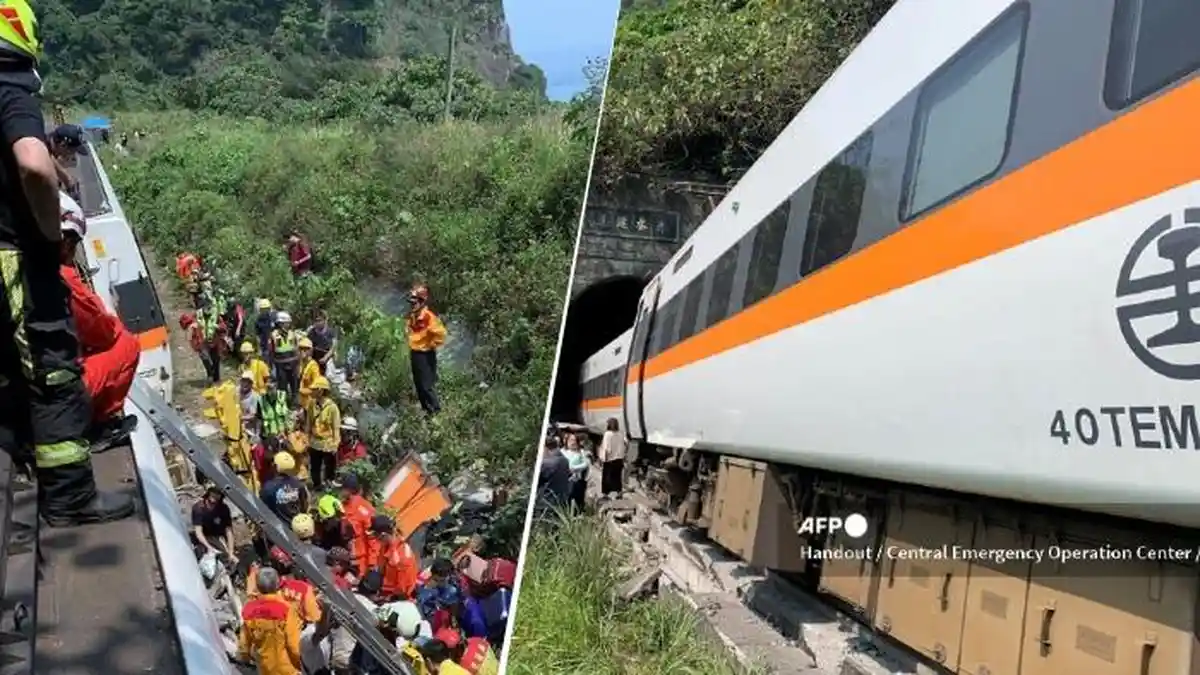 Kecelakaan Kereta di Taiwan, 36 Tewas dan Puluhan Lainnya Terjebak di dalam Terowongan