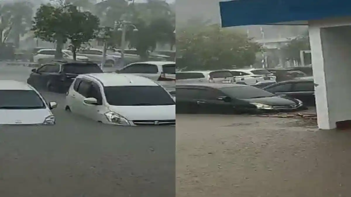 Curah Hujan Tinggi, Pelabuhan Sekupang Batam Tergenang Air