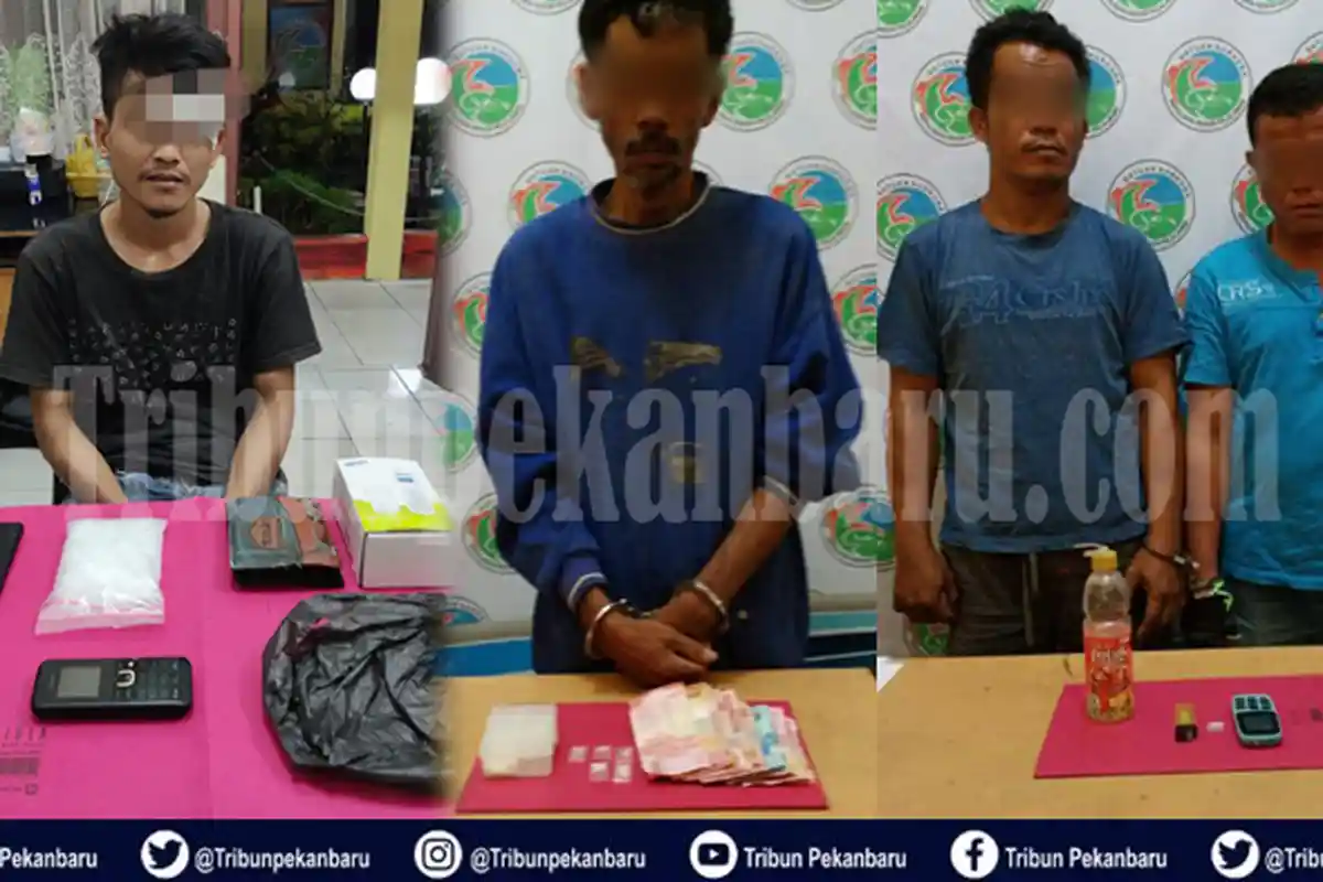 Pengedar NARKOBA di Riau Ditangkap Polisi MENYAMAR, Seorang di Kampar dan Seorang di Pelalawan