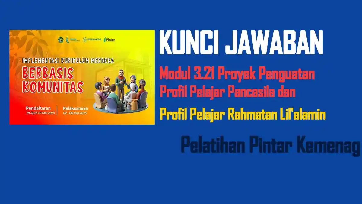 Jawaban Modul 3.21 Proyek Penguatan Profil Pelajar Pancasila dan Profil Pelajar Rahmatan Lil'alamin